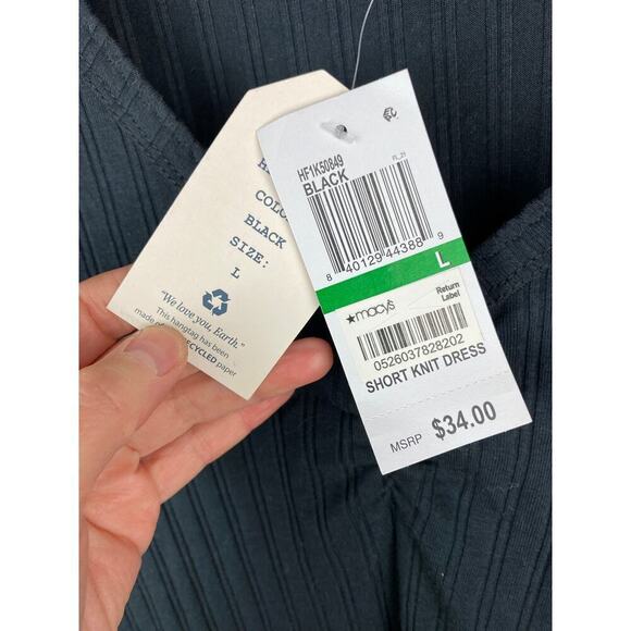 NWT Hippie Rose L Black Short Knit Mini Shift Dress $34.00 - Picture 3 of 7